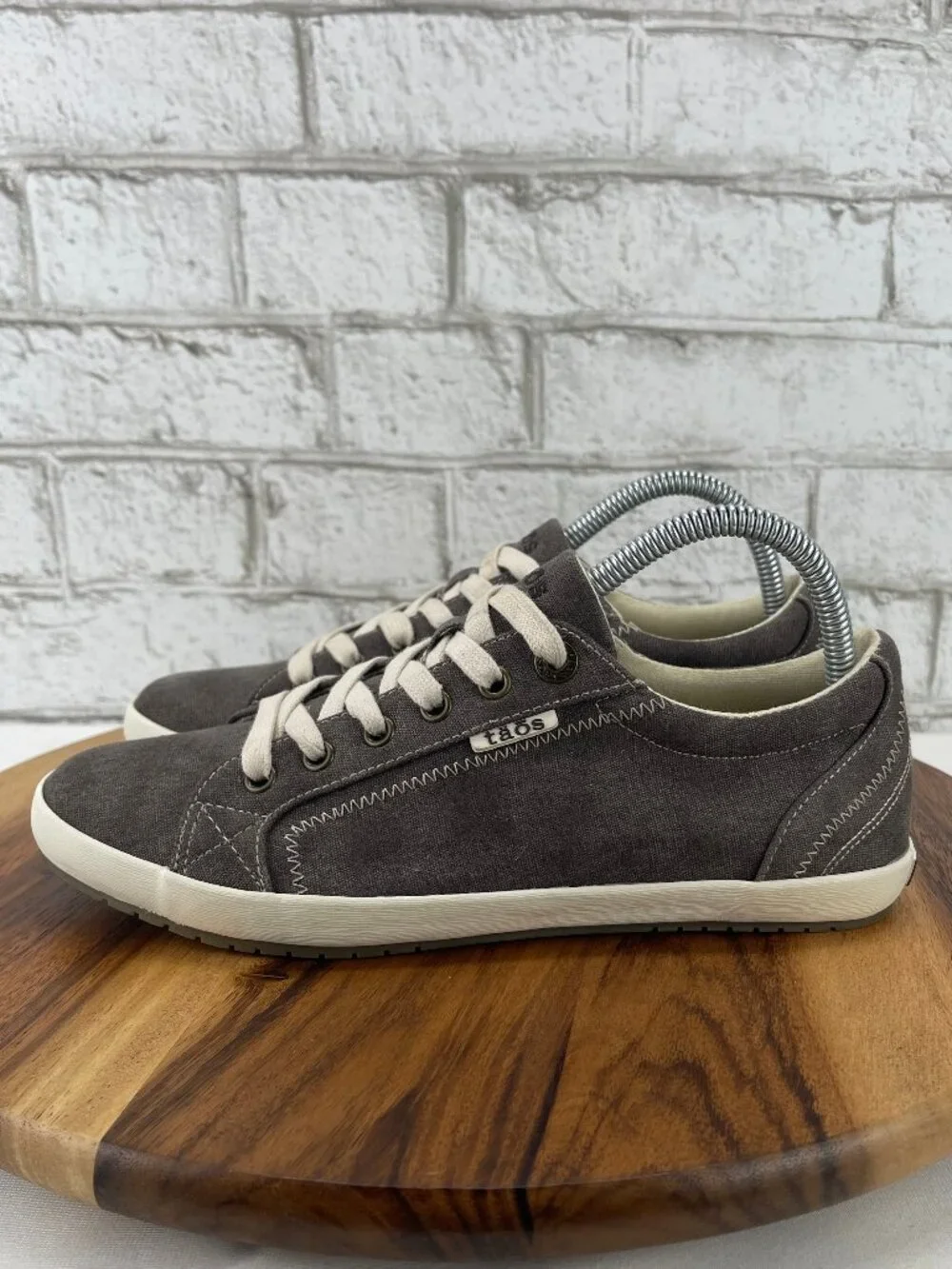 Taos Star 12844 Womens Sz. 9 Charcole Washed Canvas Comfort Casual Shoes